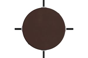 creative cables - Kit rosone cilindrico in Metallo a 4 Fori Laterali (Scatola di derivazione) - Ruggine Scura Verniciata