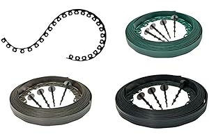 KB TOOLS Bordure de Jardin avec piquets, Bordure de Gazon Flexible, Six Longueurs différentes 10m, 20m, 30m, 40m, 50m, 100m, Deux hauteurs 4cm, 6cm, Délimitation de Paysage résistante aux intempéries