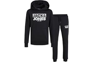 JACK & JONES Jack&Jones Junior Boy's Soft and stretchy Sweat Tracksuit Set (Sweatshirt and Trousers), Dusty Olive or Tap Shoe