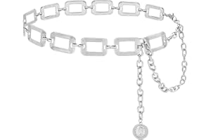 HIQUACC Women's Metal Waist Chain Chunky Body Jewelry Belly Link Belt