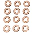 Cardoctor F00VC17503 12pcs Copper Shim Clip Washer Nozzle Copper Washer Gasket for Common Rail Injector Diesel Fuel Pump (F00VC17503, 12)