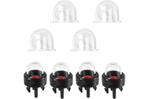 Gosknor 4pcs Pompes Poire d'Amorçage Encliqueter avec 4 Rechange Poire d'Amorçage Carburateur, Compatibles avec Walbro 188-512-1 WT-23A Poulan Echo Ryobi Homelite Bolens Tronçonneuse Souffleur