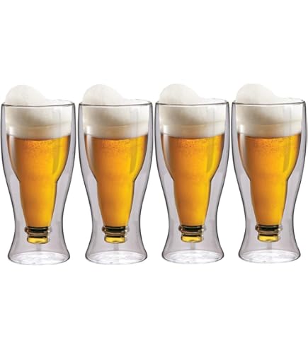 Latte Macchiato Gläser Infactory Ausgefallene Biergläser: Doppelwandiges Bierglas, 0,33l Teeglas Doppelwandig