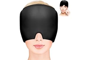 JUTYUM Migraine Cap Masque, Migraine Bonnet Relief Cap, Migraine Poche de glace Bonnet, Anti Migraine Bonnet, Gel Masque Migraine,Gel doublement épaissi Peut être chauffé, Soulager le stress et les migraines