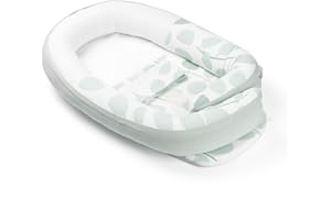 DOOMOO Cocoon Reductor para recien nacidos Leaves Aqua Green, Evolutivo, Transpirable, 0 - 8 meses