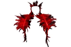 BBOHSS Femmes Plumes Harnais En Pour châle Punk victorien véritable plume naturelle haussement d'épaules châle Halloween Carnaval De Gothique Danse Accessoires