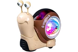 COULD SPARK Electric snail toy Cute Electronic Animal Crawl Electric Interactive Sensory Toys for Babies music projection lighting snail toy car children's toys 0-12 months,Boys Girls Birthday Gifts