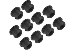 TOP-VIGOR 10Stk Silikon Einrastende Lochstopfen – 10mm Durchmesser – Gummi Panel Abdeckkappen Rund – wasserdichte Dichtungsstopfen Für Küche, Badezimmer, Garagen – Schwarz