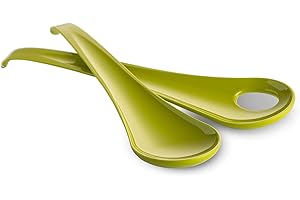 Omada Design Paire de couverts à salade de 27,5 cm de long, en polypropylène avec ligne Antibacterial Sanaliving, combiné avec saladier S2010