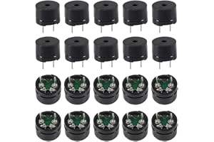 20-delad 12085 42R passiv Piezo Buzzer Kit 12 x 8,5 mm 2048 Hz för elektronisk systemintegration och OEM-användning