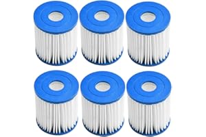WuYan Filtros de repuesto para bañera de hidromasaje Intex 28601/28602 Filtro de bomba para Intex tipo H 29007E Juego de cartucho de filtro para piscinas sobre el suelo, spa de hidromasaje, 6Pcs
