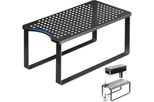 FAMASTER Fridge Water Filter Dispenser Metal Stand, Works with Brita Large Water Purifier Filter Pitcher & ZeroWater & Pur Water Dispenser, 12-40 Cup Countertop Water Filtered Jug Stand (Stand Only)