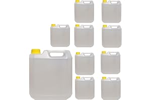LUDWIGLACKE Lot de 10 récipients vides en plastique de 5 litres avec bouchon à vis