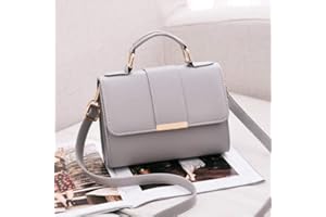 WILIHARUI Summer Fashion Women Bag Leather Handbags PU Shoulder Bags Small Flap Crossbody Bags for Women Messenger Bags,01-Grey,20x15x6cm