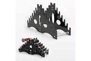 HHUXIUE Expositor Vitrina para 12 Navajas de Bolsillo - Capacidad para Cuchillos - Coleccionistas - Sobremesa Acrílico (Negro)