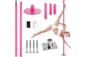 ‎PRIOR FITNESS PRIOR FITNESS Permanente Tanzstange mit Fester Platte Tanzstange für Zuhause Tanzstange mit Deckenhalterung und Erweiterungszubehör Mehr Sicherheit und Stabilität