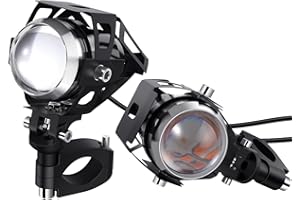 PROZOR Reflektor motocyklowy LED 2 sztuki U5 15W reflektor motocyklowy światło przeciwmgielne motocykl regulacja 360 °, wodoodporny reflektor IP65 do pojazdów 12/24V