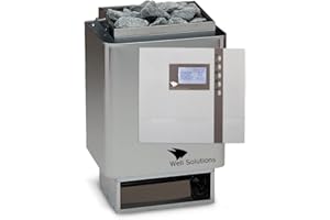 ‎WELL SOLUTIONS Well Solutions Edelstahl Sauna Ofen 34A mit Premium Steuerung Econ D4 Saunatechnik Made in Germany 9 kW D4