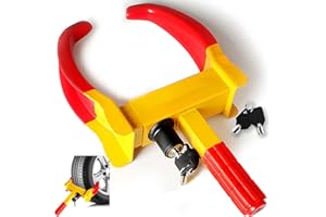 KEELYY Wegfahrsperre Radkralle Parkkralle Diebstahlsicherung mit 2 Schlüsseln, Felgenkralle Reifenkralle Wegfahrsperre Diebstahlsicherung für Anhänger Wohnwagen Autos, Wohnmobil
