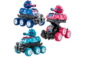 FCXVXCL Tank Transforming Car, 3PCS Transforming Robot Tank Toys Tank Robot Transform Toys Car Military Tank Toys Automatic Transforming Tank Vehicles Toy for 3 4 5 6 7 8 Year Old Kids Gift