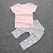 Internet for 9-24 Months Baby Infant Girls Clothes Printed T-shirt Tops+Pants (9 Months, Pink)