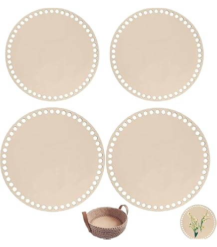 PandaHall Filz-Korbböden Set – 10 Stück, 5 Größen (10–30 Cm), Rund & Gelocht Für Häkelkörbe & DIY