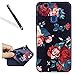 Produktbild Huawei P10 Lite Hülle,Silikon Handyhülle für Huawei P10 Lite,Leeook Cool Schwarze Kreativ Schön Rot Rose Blumen Muster Malerei Painted Weich Kratzfeste Silikon Schutzhülle Stylisch Ultra-dünn Fall-Abdeckung Etui TPU Gel Bumper Schale für Huawei P10 Lite + 1 x Schwarze Eingabestift-Red Rose Flower
