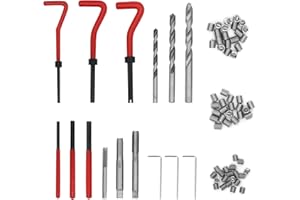 Yuhtech 75 Pcs Gewindereparatursatz Gewinde-Reparatursatz M6 M8 M10 Gewinde-Reparatur-Satz Gewindereparatur Gewinde Reparatur Satz