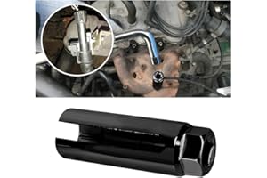 JNNJ Douille Capteur D'oxygène 22mm, Douille Universelle Pour L'enlèvement Capteur D'oxygène O2 La Voiture, Clé à Molette Pour Réparation Automobile(Noir)