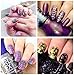 Ejiubas Geometry & Complex Pattern Nail Stencil Vinyl Nail Polish Sticker Easy Nail Art Set - Pack of 12 Sheets with 24 Designs