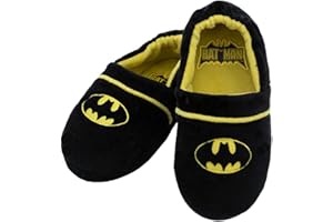 Funidelia | Pantofole di Batman per bambino Supereroi, DC Comics - Accessori e merchandising - Regali originali per bambini - natale, compleanni e altre occasioni - Nero