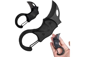 Roontin Pocket Knife - UK Legal Small Pocket Knife for Men, Cool Carabiner Knife Box Cutter with 1.34 Inch Stainless Steel Blade, Mini Folding Knives EDC Gadgets for Everyday Carry