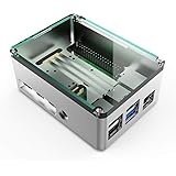 anidees Aluminum Heat Sinks Pi Case with Silicone Thermal Pad for Raspberry Pi 4 model B Silver (AI-PI4-SG-PRO)