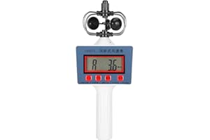 Pssopp Anémomètre portatif Compteur de Vitesse du Vent Portable anémomètre numérique du Vent Compteur de Vitesse du Vent portatif Mesure du Vent pour la randonnée