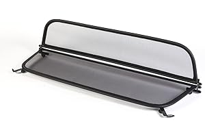 Tief-Tech Windschott für Opel Vauxhall Cascada 2013-2017 - Klappbar - mit Schnellverschluss – Schwarz | Windabweiser | Windblocker | Wind Deflector