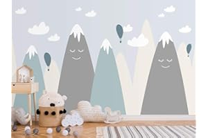 Oedim Fotomural Infantil Vinilo para Pared Montañas | Mural | Fotomural Infantil Vinilo Decorativo |150 x 100 cm | Decoración comedores, Salones, Habitaciones