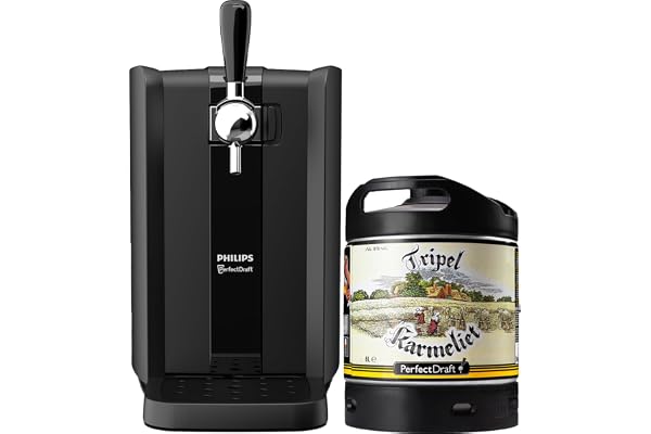 PerfectDraft Black – Pack Tireuse À Bière + 1 Fût Tripel Karmeliet 6L – Machine Pression À Domicile – Refroidissement À 3°C – Idée Cadeau Amateur Bière