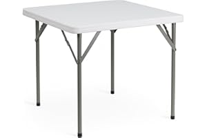 Flash Furniture Folding Table, 87 x 87 x 74.93 cm, White (Folding Table)