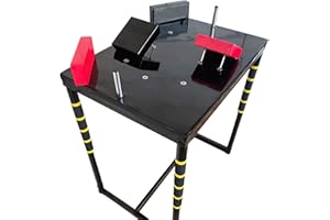 DYJD Braccio di Ferro Professionale Tavolo Arm Wrestling Standard Battaglia Tavolo Adatto per La Casa Palestra Spettacolo Competizioni,Nero