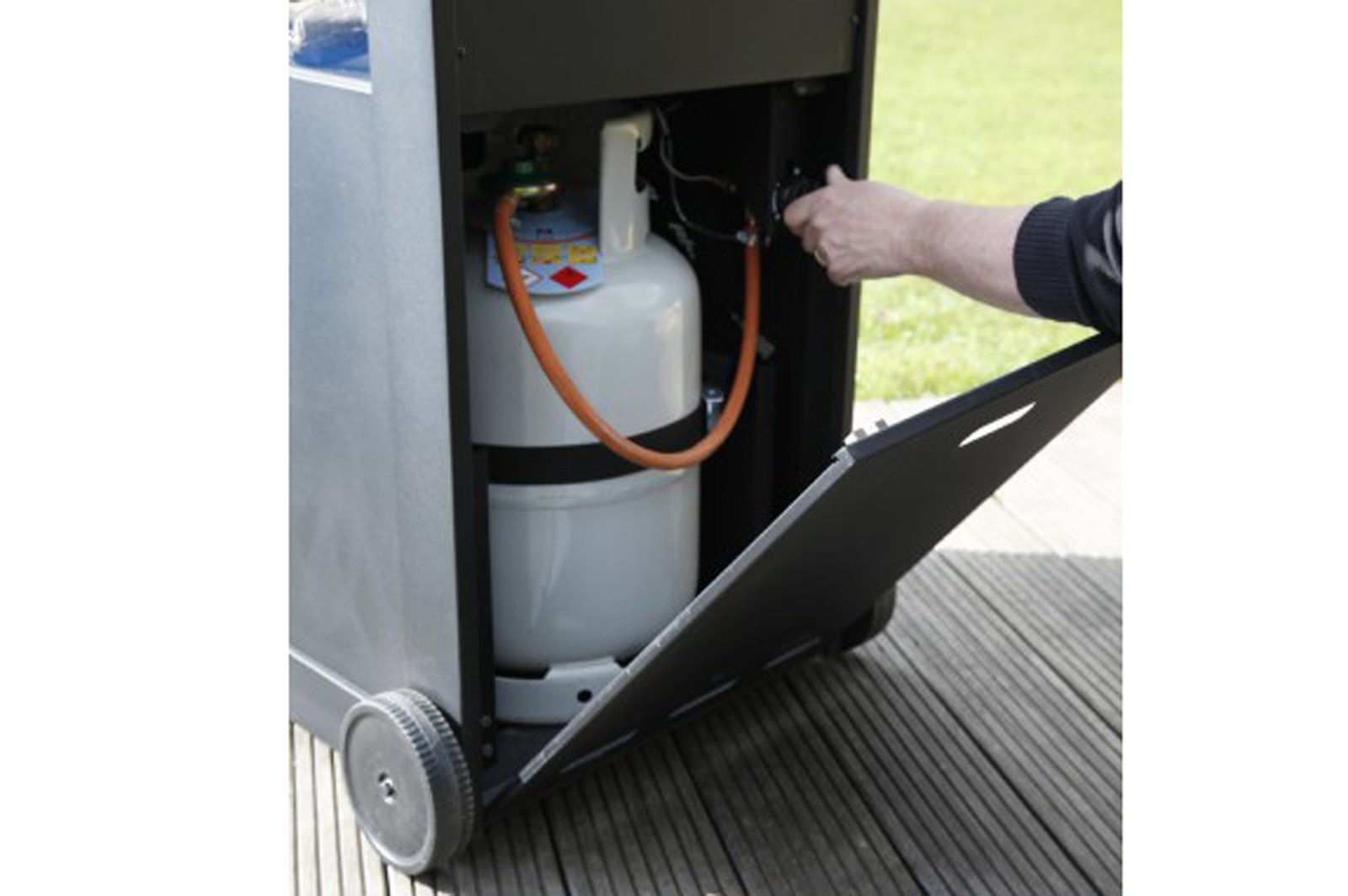 FABER Gartenkamin theBUZZ, schwarz, mit Rädern – Bild 7