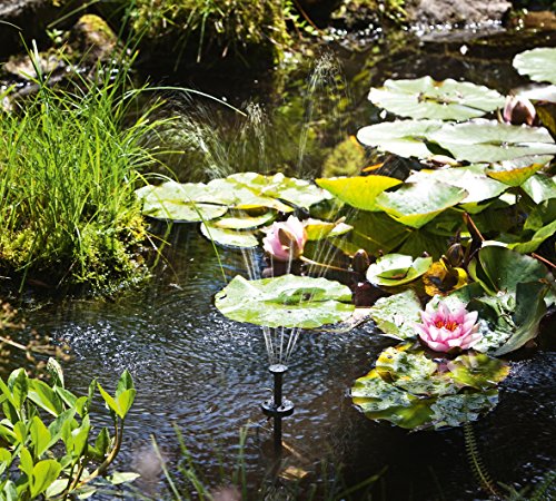 Solar Teichfilterset Starter 300 l/h Förderleistung 8 W Solarmodul + Akku 6V/3,2 Ah + LED Beleuchtung Komplettset bis 500l Gartenteich 101068 - 6