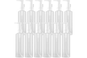 BPZXL 12 Pezzi 250ml Trasparent plastica flacone Vuoti da Bottiglie con Pompa Flaconi di Lozione, per riempire lozioni, shampoo, saponi per il corpo e trucchi, ecc.