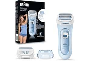 Braun Silk-épil 5 Lady Shaver, 3-in-1 Electric Shaver, Trimmer and Exfoliation System, Wet & Dry, 5-160, Blue