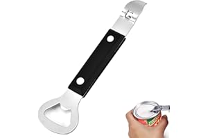 MEKEET Black Magician 1PCS Stainless Steel Can & Bottle Opener and Punch for Beer, Beverages - Camping and Traveling Tool