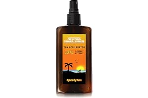 SPEEDYTAN Premium Tan Accelerator Tanning Oil - For Sunbed Use & Natural Tanning - Natural Tanning Accelerator With Carrot Extract - UK Based Brand