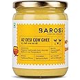 Barosi Premium A2 Cow Ghee 500 millilitre | A2 Danedar Desi Ghee | Churned from Curd with Bilona Method | Pure & Aromatic | Organic, Farm Made in Small Batches |Glass Jar Packing