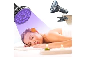 EAGERMINDS Solarium de bronzage pour le visage pour la maison, lampe solaire 54 W, lampe de bronzage pour le visage et le corps, avec lunettes de protection, lumière du jour pour la maison (A)