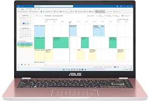 ASUS Vivobook 14 E410KA | 14" Full HD Laptop with Microsoft Office 365 | Intel Celeron N4500 | 4GB RAM | 128GB eMMC | Windows 11 S Mode | Pink