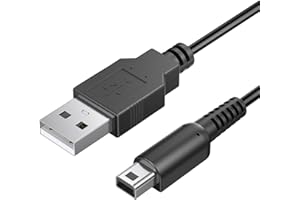 MUGUST Charge ur 3DS,Câble de Chargeur pour Nintendo New 3DS XL/3DS XL/New 2DS XL/2DS/Dsi xl,1,2m/ 3,9ft Câble Charge ur USB d'alimentation USB(01_pour 3DS/3DS xl (1PC))