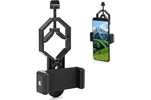 QWORK® Universale Adattatore Supporto Smartphone 360° per Binocoli e Telescopi